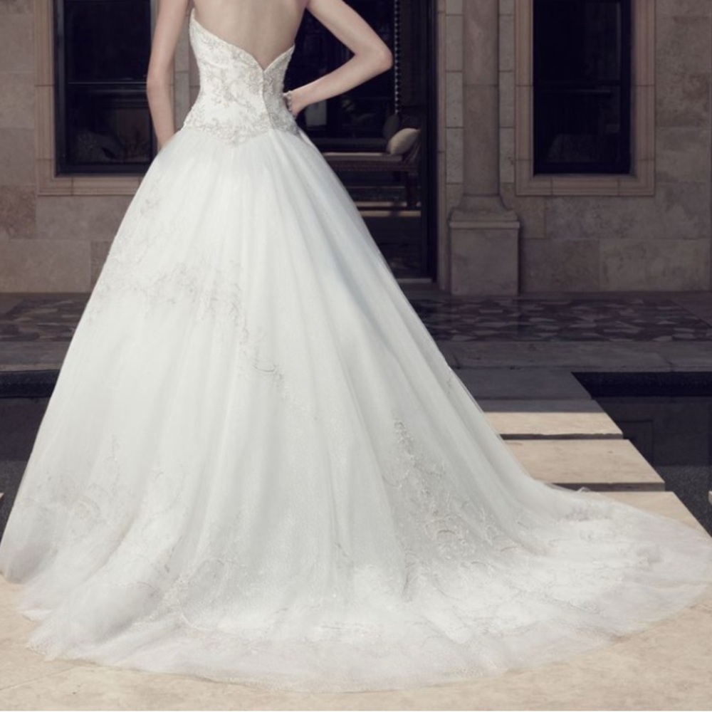 Casablanca Ivory Strapless Wedding Gown